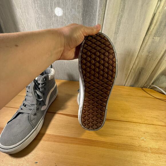 Vans Sk8-Hi MTE Gray Suede Sherpa Lined High Top Sneakers Women’s 8 - Picture 7 of 14